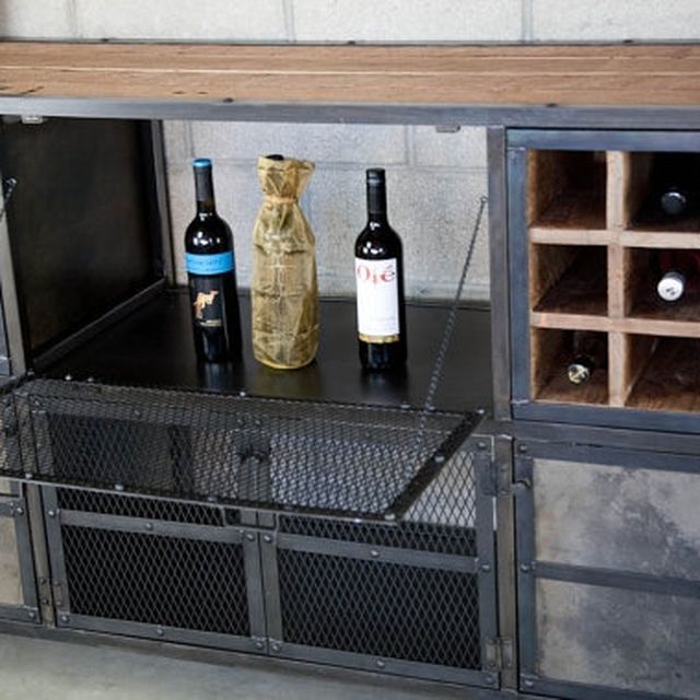Wine Bar Liquor Cabinet Expanding Top Entertainment Center Buffet
