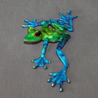 Custom Made Gorgeous Color "Slider" Bronze Frog Statue Figurine Amphibian Limited Edition Signed Numbered