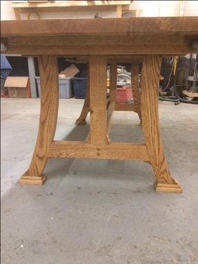 Custom Made Custom Dining Table, Somewhere Between Traditional And Modern Base Style Active