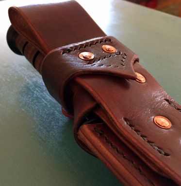 Custom Made Ka-Bar Leather Knife Sheath