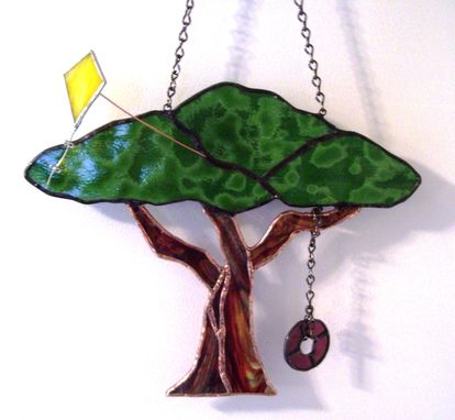 Custom Made Summer Fun Tree- Stained Glass Sun Catcher