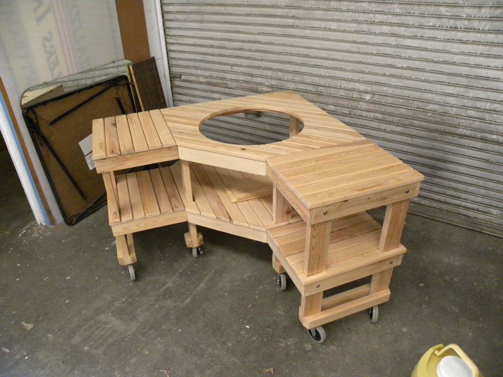 Hand Crafted Green Egg Corner Grill Table By Design47 Custommade Com