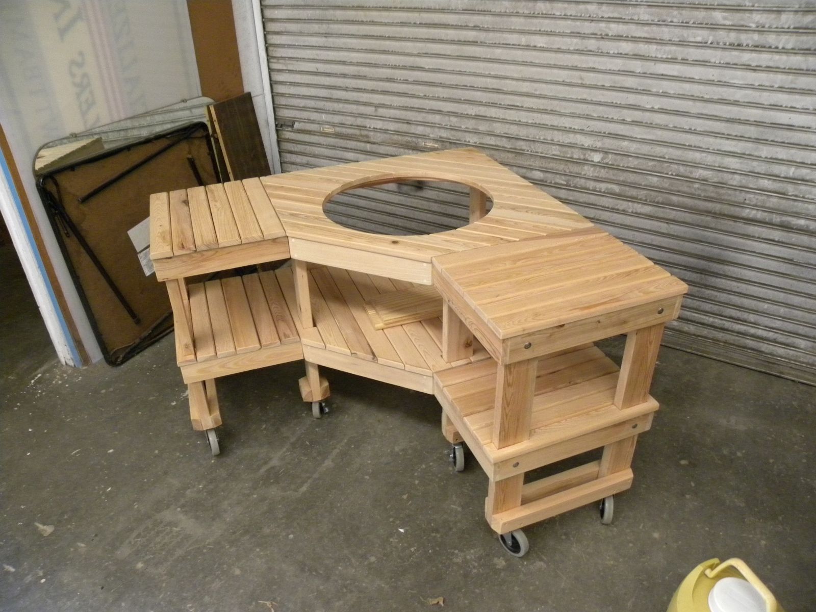 Custom Green Egg Corner Grill Table by Design47 