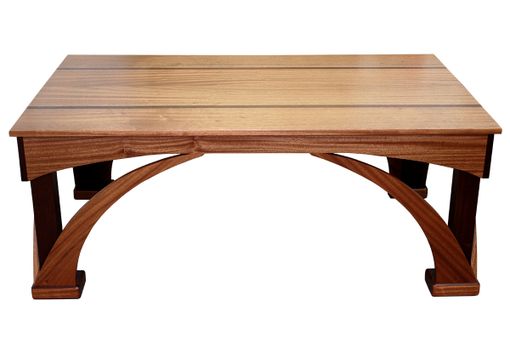 Custom Made Arched Coffe Table | Solid Sepele & Peruvian Walnut