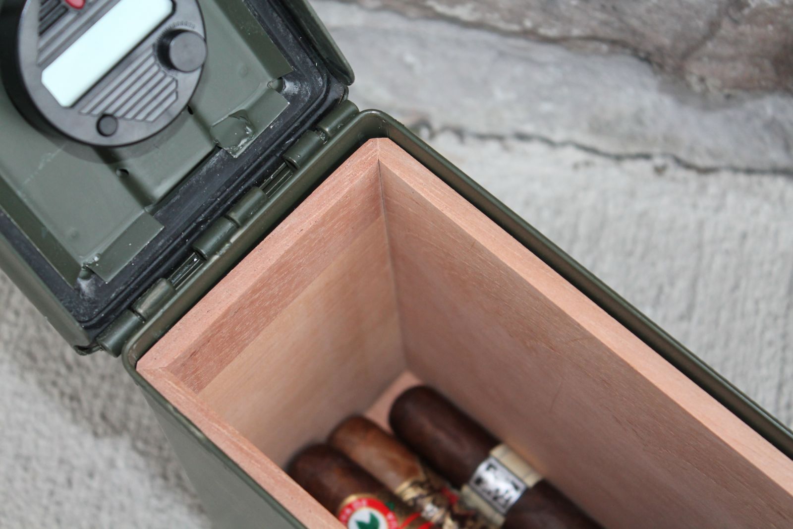 Buy Hand Made The 30 Ammodor Ammo Can Tactical Cigar Humidor, made to order from Ammodors