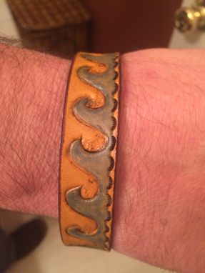 Custom Made Leather Wave Bracelet