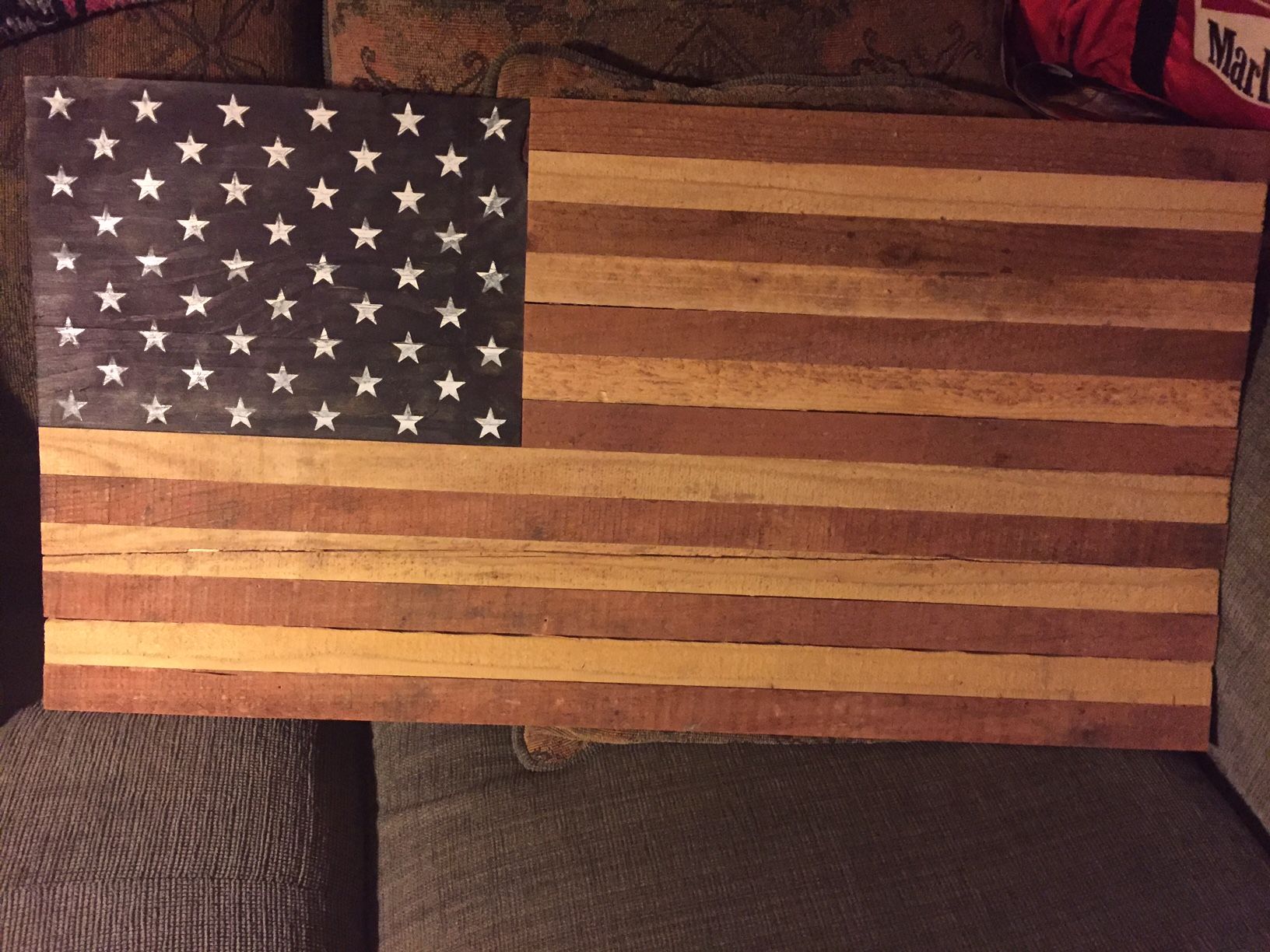 Buy Custom Rustic Distressed American Flag, made to order from Grampa's ...