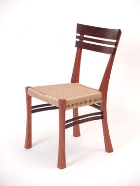 Custom Made Danish Cord Mahogany Desk Chair