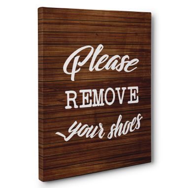 Custom Made Please Remove Your Shoes Entrance Canvas Wall Art