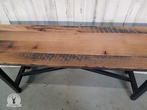Custom Made Reclaimed Barnwood Console Table, Reclaimed Wood Console Table