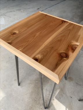 Custom Made Pair Of Reclaimed Cedar Nesting Tables