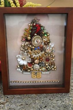 Custom Made Vintage Heirloom Jewelry Shadow Box