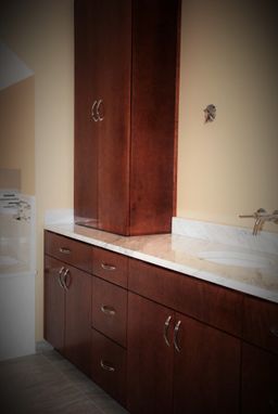 Hand Made Jacomo Bathroom Vanity And Linen Cabinet by 