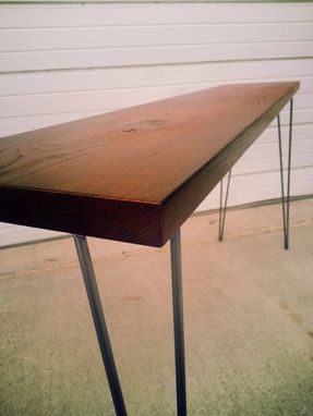 Custom Made Ash Stained Rustic Console Table