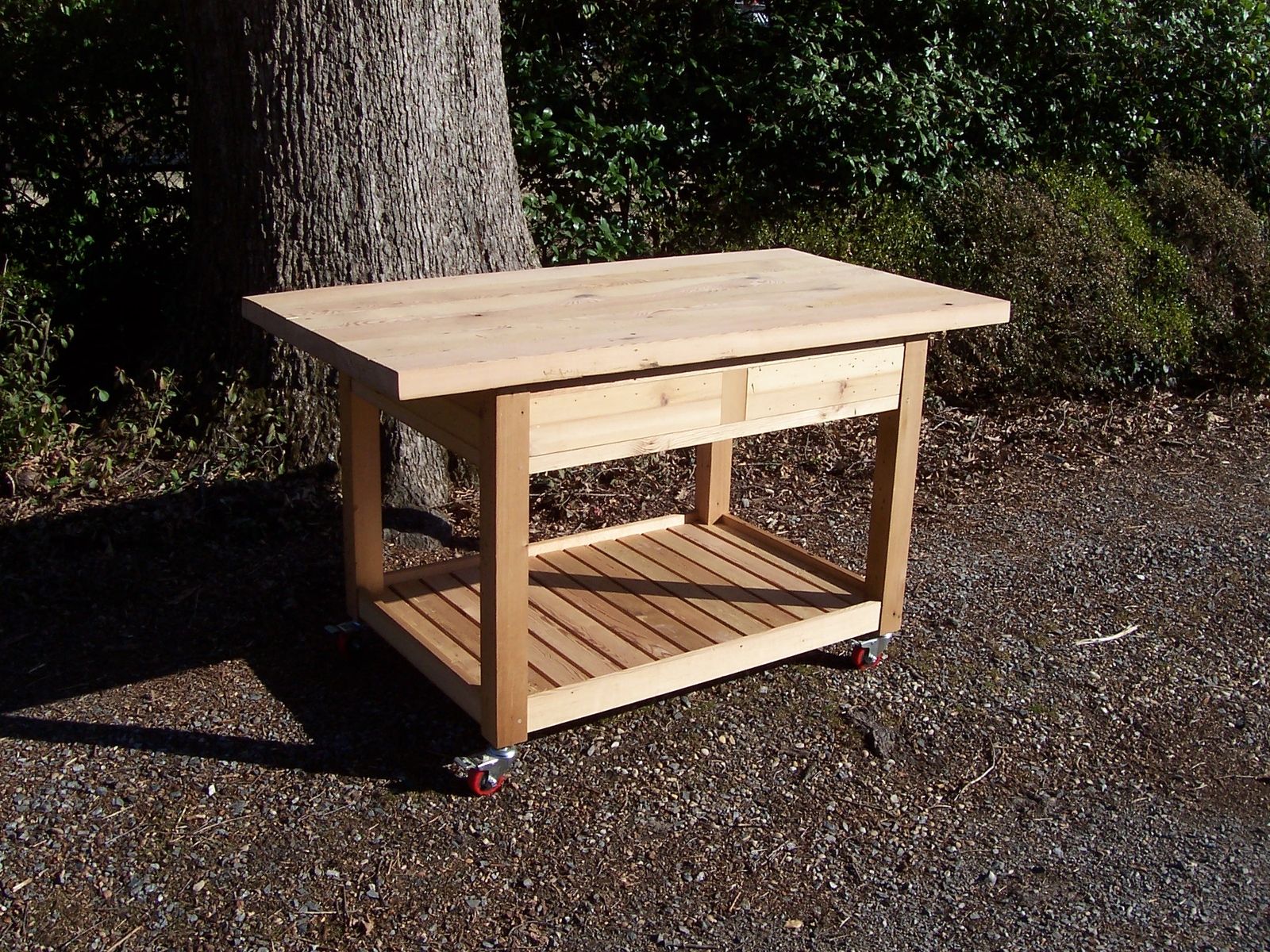 Custom Rolling Kitchen Island by Grant Kistler Designs