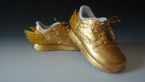 Custom Made Golden Shoes -- Painted Shoes