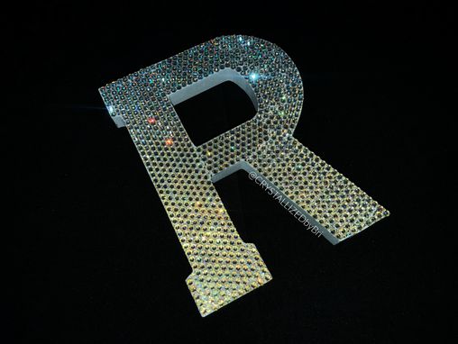 Custom Made Freestanding Crystallized 6" Wooden Letter Bling Genuine European Crystals Bedazzled