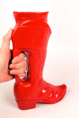 Custom Made Ceramic Cowboy Boot Stein