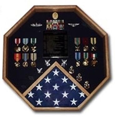 Custom Made Octagon Military Shadow Box