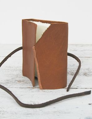Custom Made Handmade Leather Bound Pocket Journal Diary
