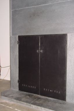 Custom Made Steel Fireplace Doors