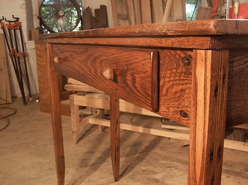 Custom Made Reclaimed Chestnut Writing Desk With Drawer