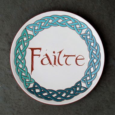 Custom Made Redware Celtic Braid Plate