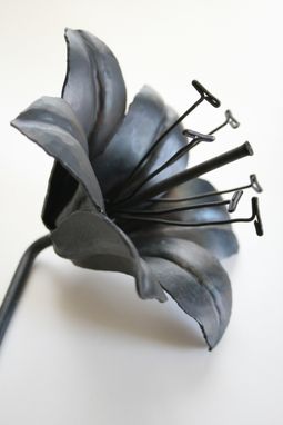 Custom Made Forged Iron Tiger Lily Handmade Metal Steel Flower 6th Anniversary Wedding Gift