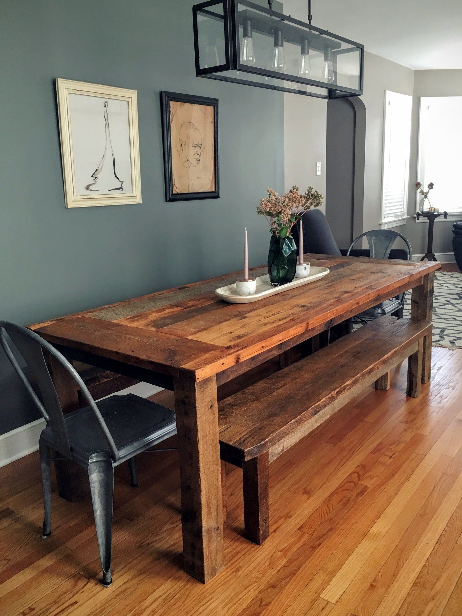 Buy Custom Reclaimed Wood Farmhouse Dining Table / Textured Finish ...