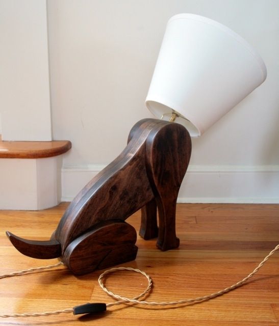 Floor Lamp Gift for all Ocassion Decorative Lamp Unique Wooden Dog Touch Lamp Adjustable Lamp Cute Dog Table Lamp Desk Lamp Study