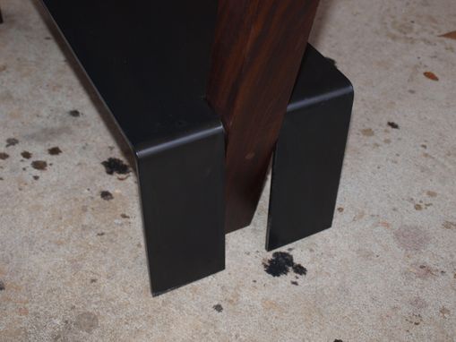 Custom Made Walnut & Steel Console Table