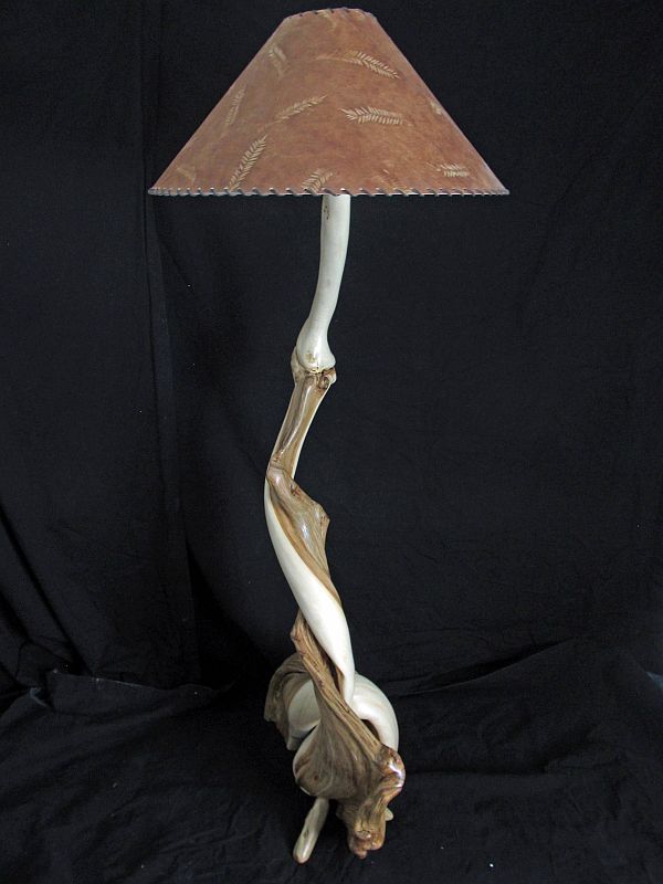 Hand Crafted Rustic Wood Floor Lamp Made From Twisted Juniper by Rocky ...