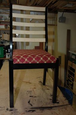 Custom Made Ladderback Chair W/ Curved Horizontal Back Slats