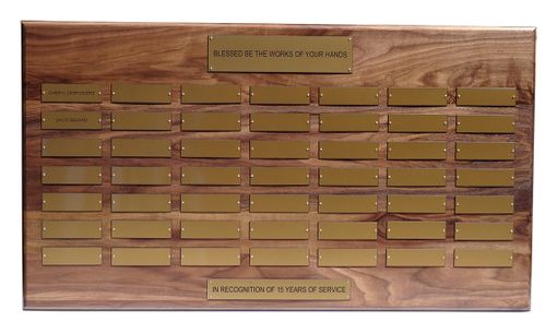 Custom Made Solid Walnut Custom Perpetual Plaque