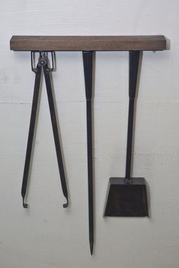 Custom Made Three-Piece Steel Fireplace Toolset