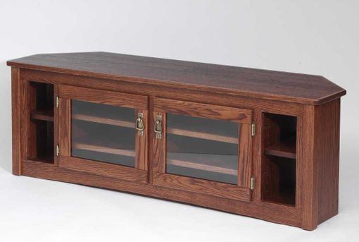 Custom Solid Wood Tv Stand Mission Oak Plasma Lcd Corner ...