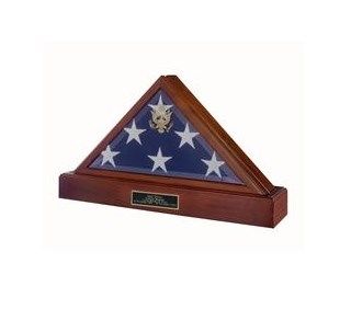 Custom Made Triangle Flag Display Case - Memorial Flag Case