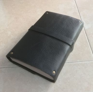 Custom Made A Simple Sturdy Leather Journal, Or Diary -- With Lined Pages, And Belt And Buckle Closure!