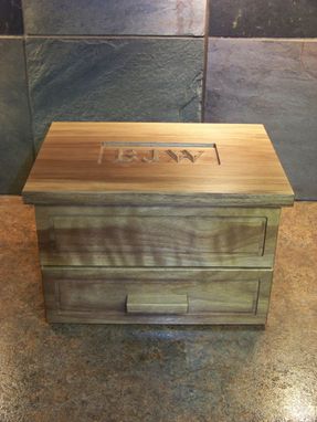 Custom Made Natural Wood Watch/Jewelry Box -- Wedding Gift For The Groom