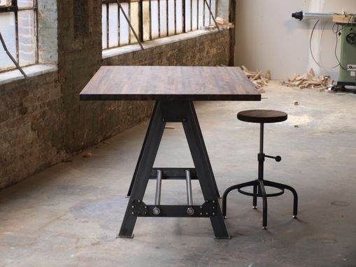 Custom Made Industrial A Frame Table Kitchen Island Bar