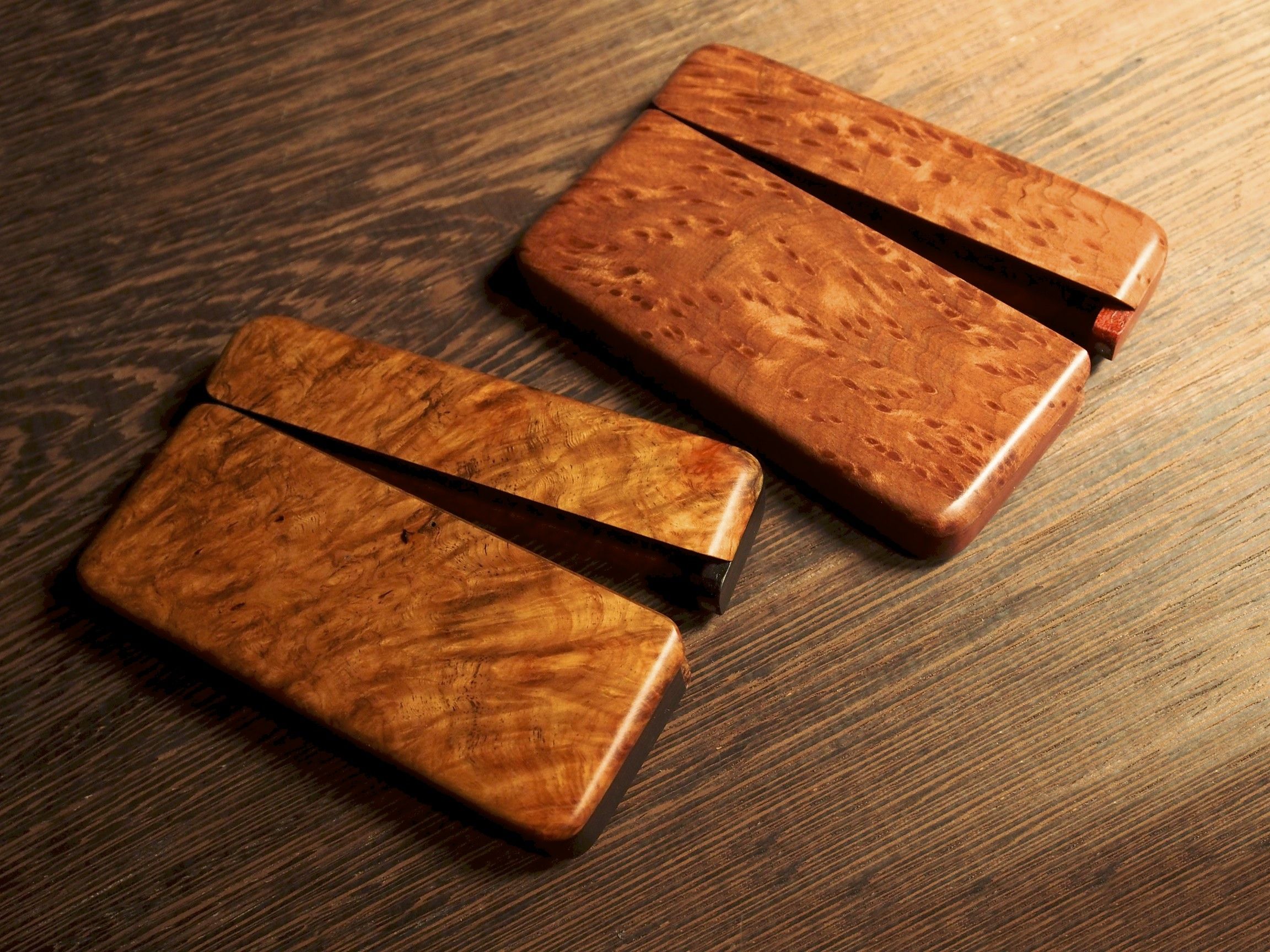 Buy Handmade Burl Wood Wallet, made to order from Perfect45Degree