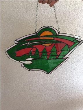 Custom Made Minnesota Wild Stained Glass Logo