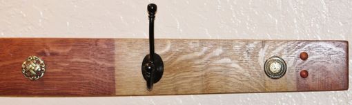 Custom Made Wine Stave Tri-Color Coat Rack