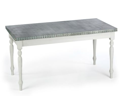 Custom Made Zinc Table  Zinc Dining Table - The Middleton Zinc Top Dining Table