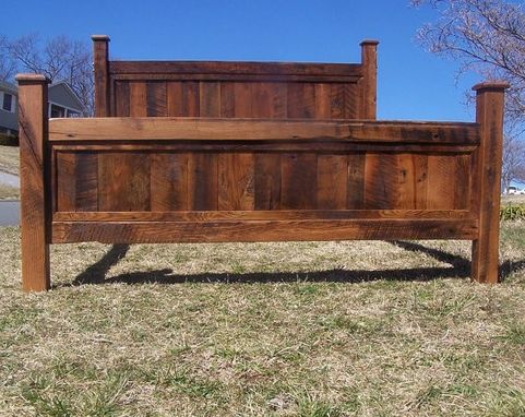 Custom Made King Size Bed Frame Made From Reclaimed Oak