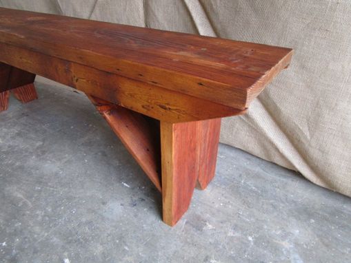 Custom Made Bench Made From Reclaimed Wood In The Usa