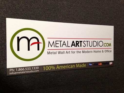 Custom Made Printed Metal Logo Sign - High Resolution Hd Graphics