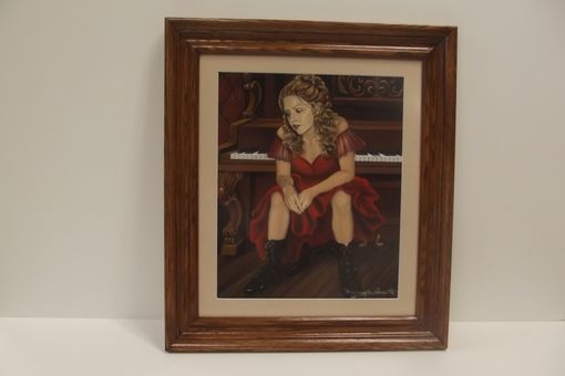 Custom Made Custom Solid Oak Picture Frame