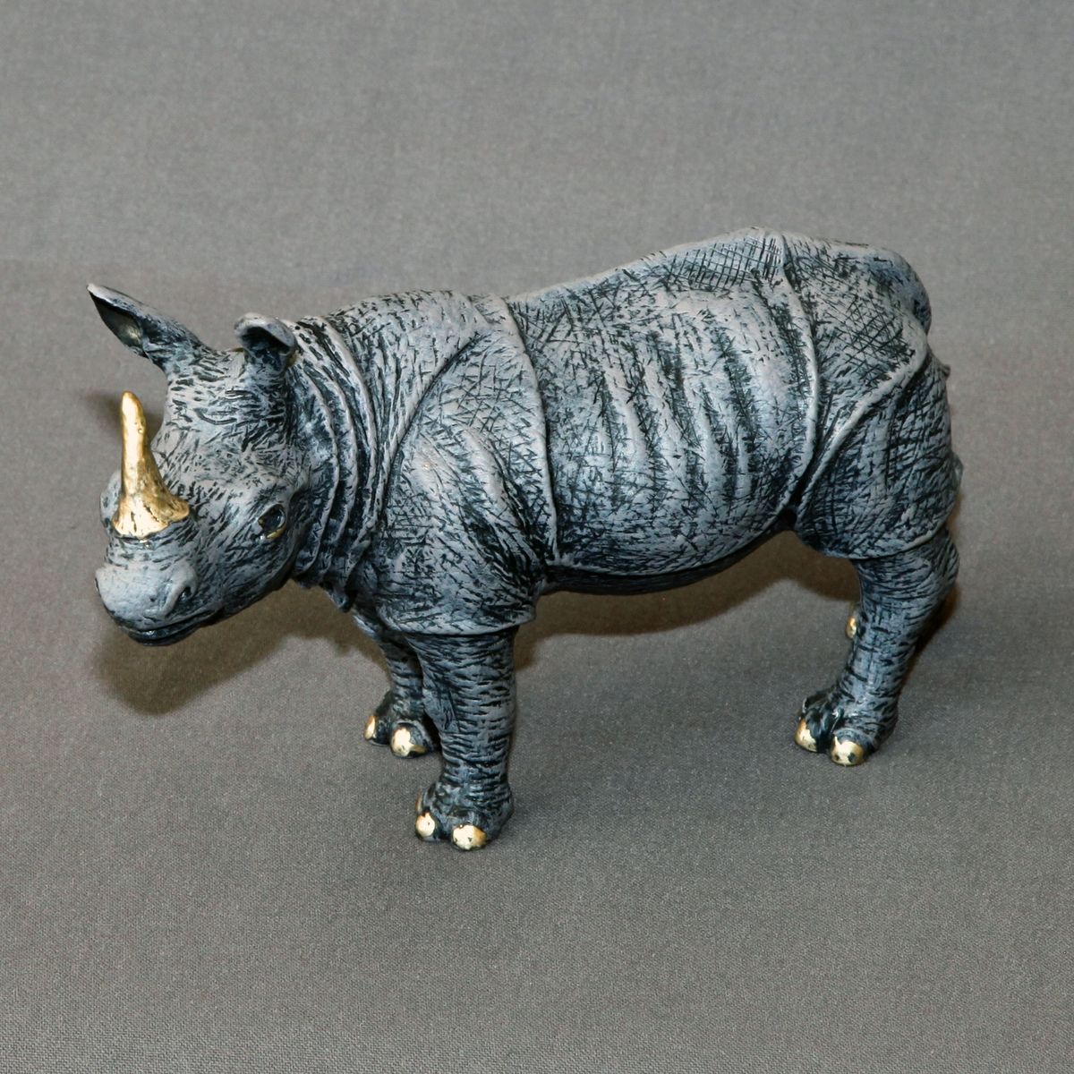 white rhino figurine