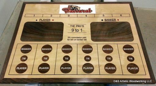 Custom Made Baccarat (Game) Board